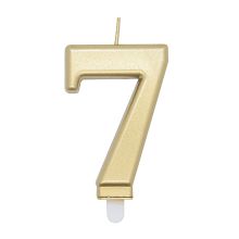 Zahlenkerze Gold 7