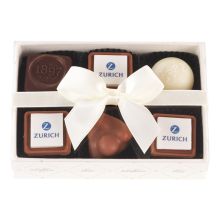 6er Box mit Logo-Pralinés Fotodruck