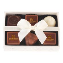 6er Box mit Logo-Pralinés Siebdruck