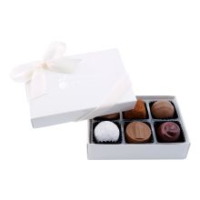 6er Praliné-Box weiss